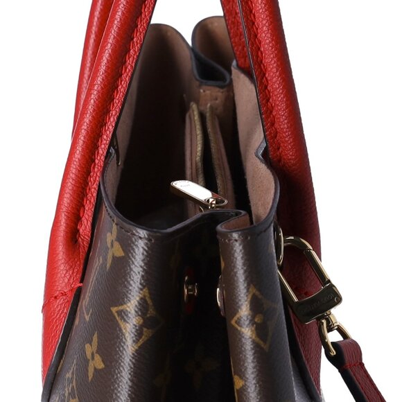 Louis Vuitton Flandrin Triple Compartment Satchel Monogram Brown Red M41596 - Picture 6 of 12